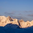 Jutranji pogled na Mont Blanc in druščino