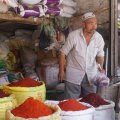 na bazarju v Kašgarju