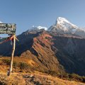 vrh Muldai in jutranji razgled na Annapurno south