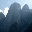 Severna stena Monte Agnerja. Od vznožja do vrha 1600m.