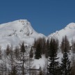 Planina Jezerca, zadaj Tolsti vrh (levo) in Ojstrica